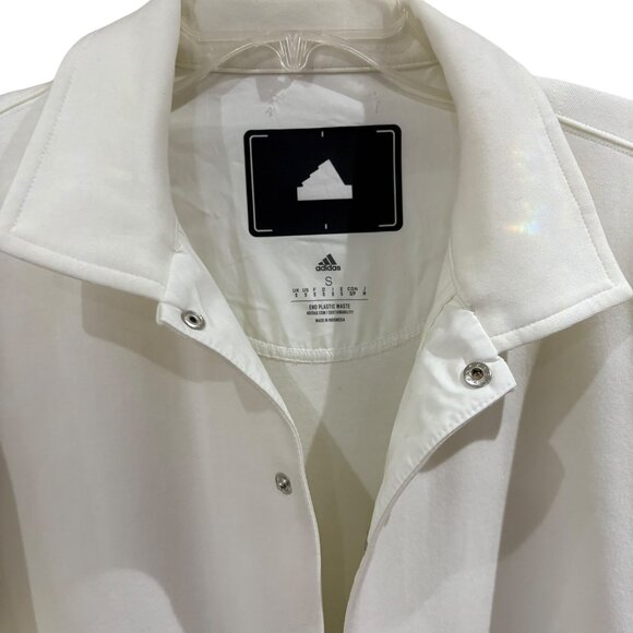 ADIDAS Men's Button Up Coach Jacket Off-White Size Smal1 - Picture 3 of 13